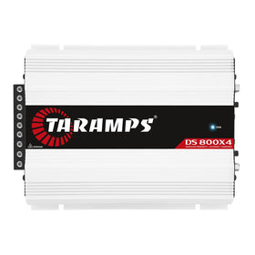 Taramp's DS800x4 front view highlighting compact four-channel amplifier for clean installs.