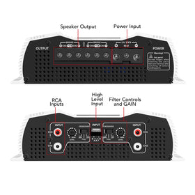 Taramp's DS800x4 wiring layout for versatile car audio setups.