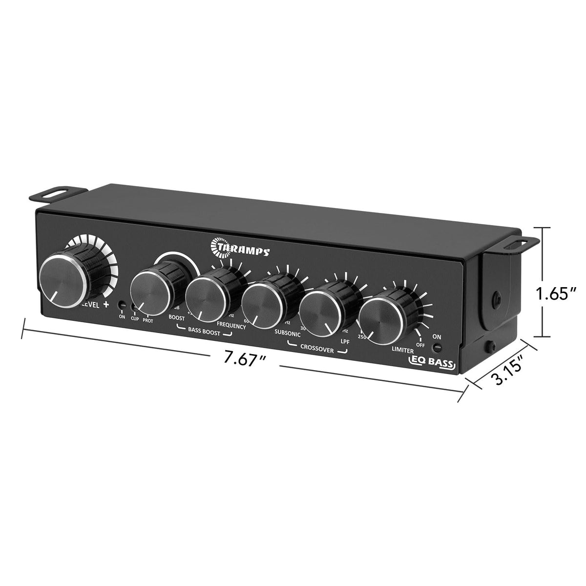 Taramp's close-up of control knob for precise bass and filter adjustment