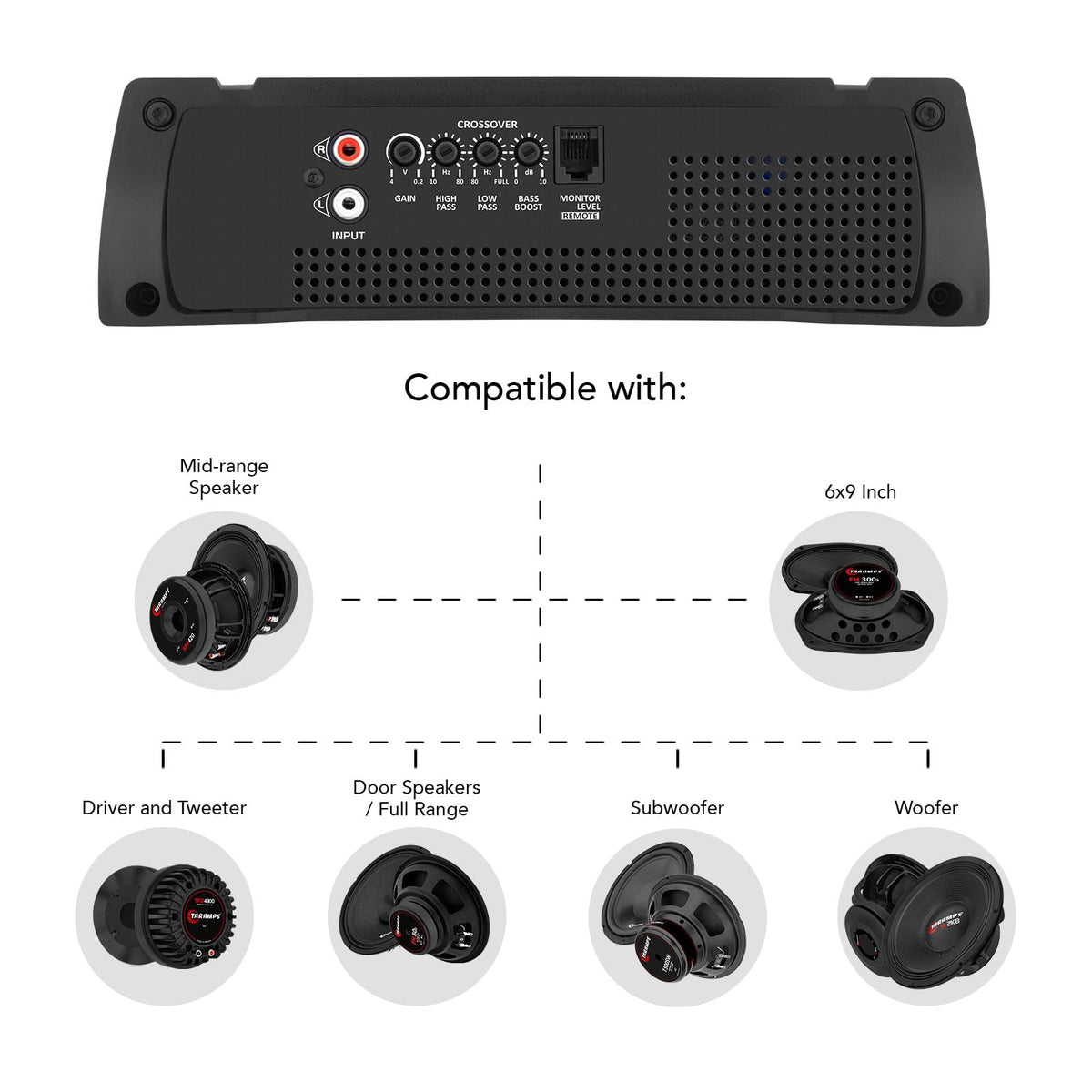 Taramp's HD 3000 crossover controls enable precise sound tuning