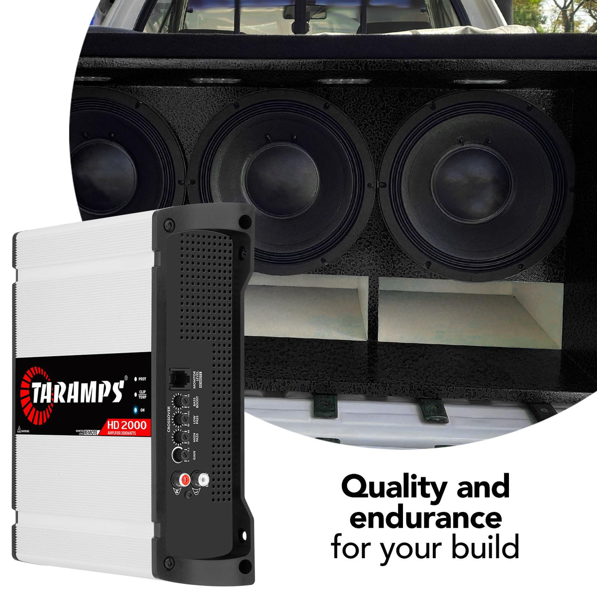 Taramp's HD2000 logo on the chassis reinforces brand visibility during installs