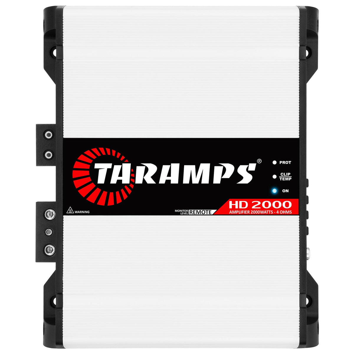 Taramp's HD2000 mono amplifier front view shows compact power for tight installs