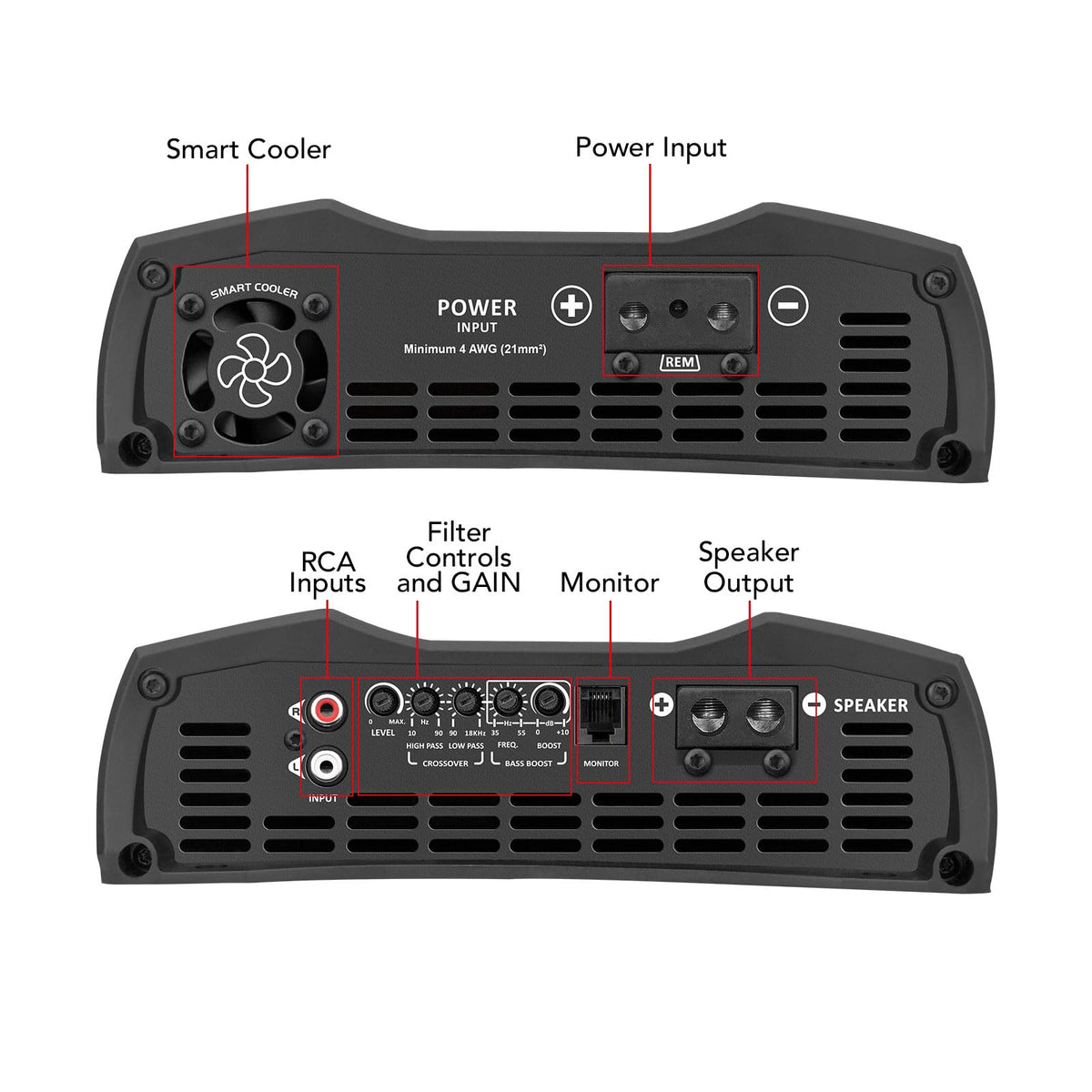 Taramp's MD 3000.1 in-car installation supports powerful audio upgrades.