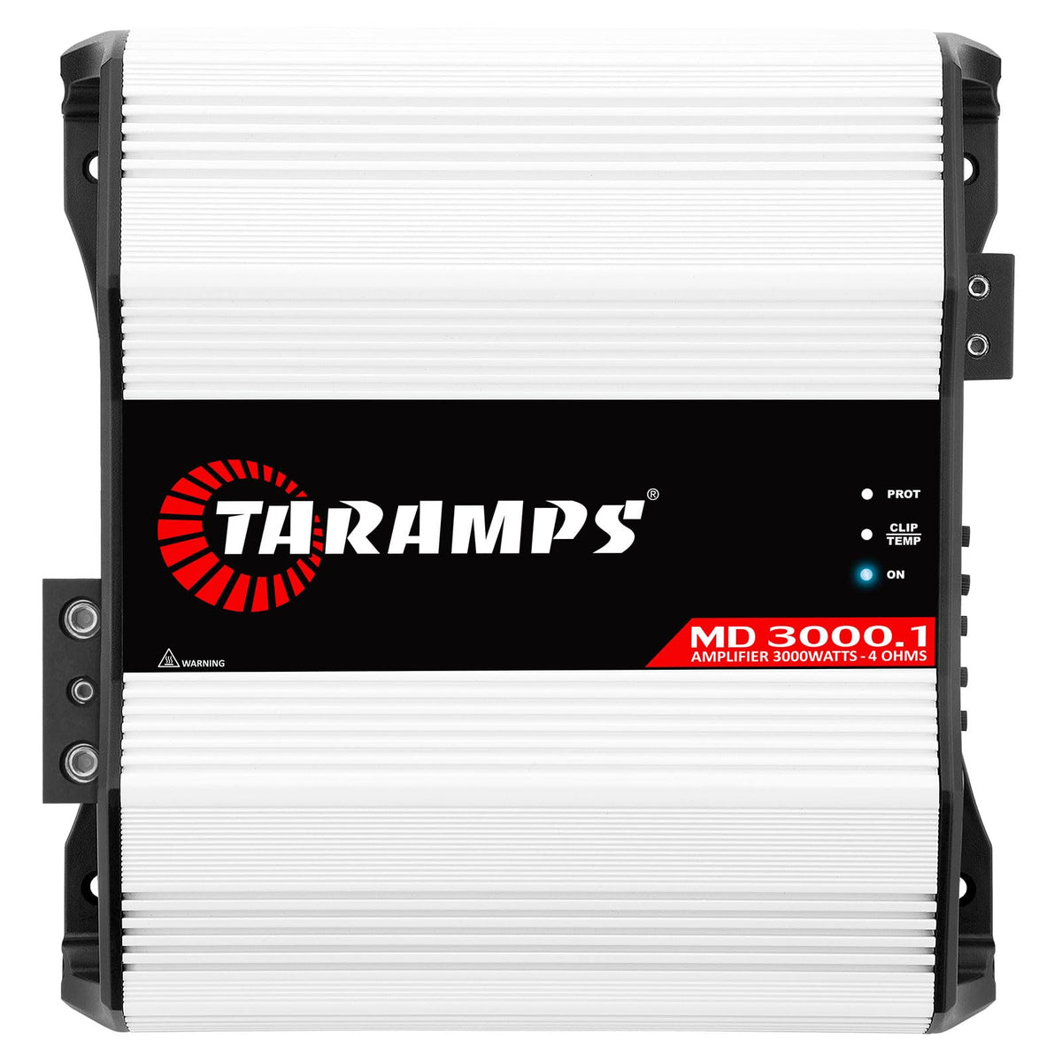 Taramp's MD 3000.1 front view highlights compact power for serious car audio.