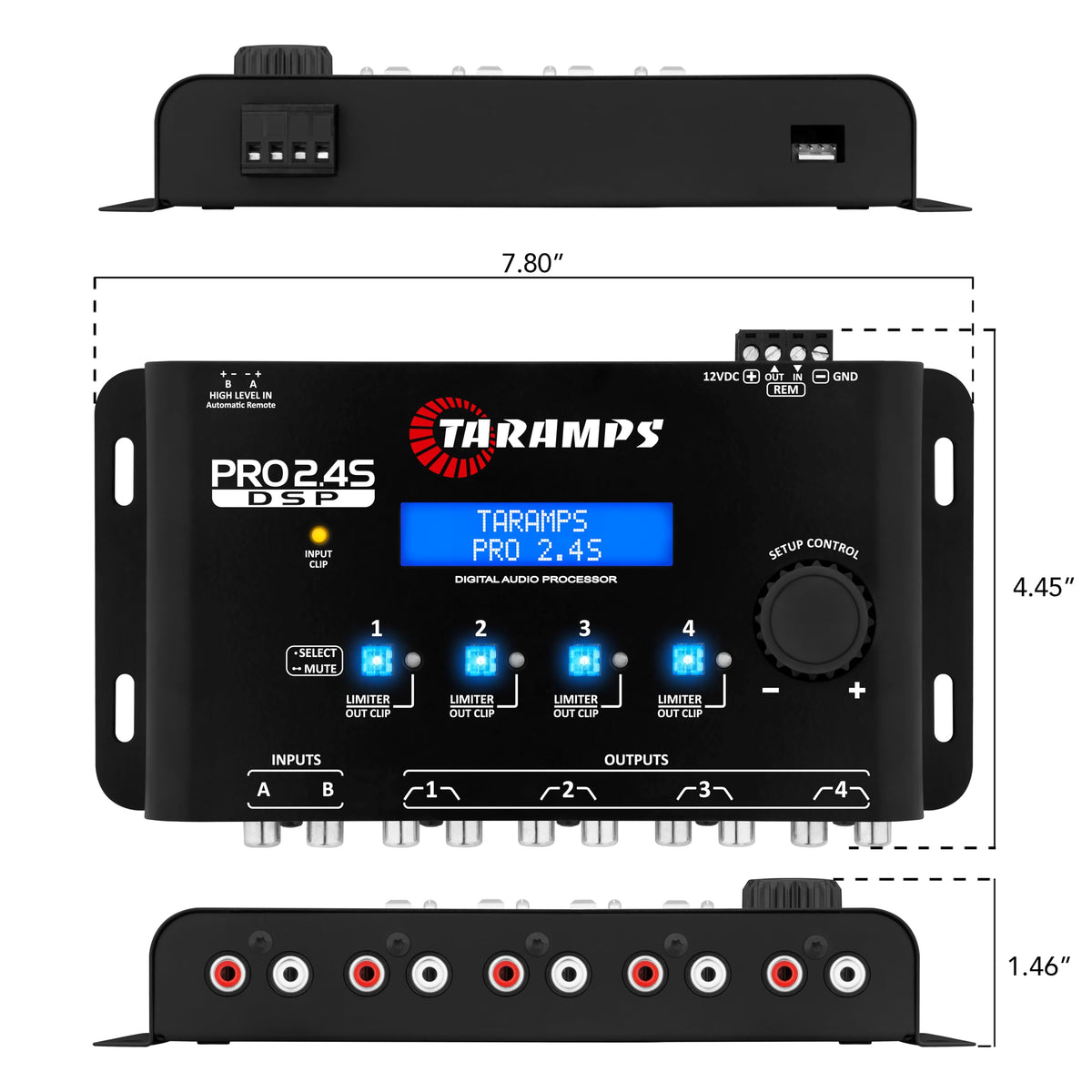 Taramp's unit in a studio rack showing professional system integration benefit