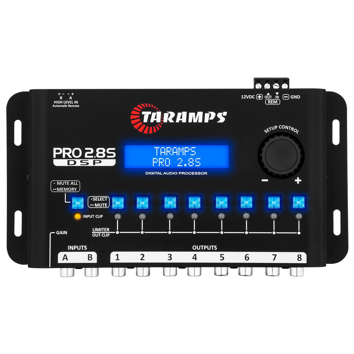 Taramps Pro 2.8S DSP crossovers for precise multi-channel tuning