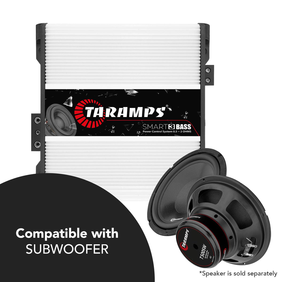Taramp's Smart 3 Bass installed in a car trunk setup