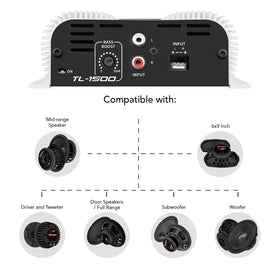 Taramp's TL 1500 bass boost dial close-up enabling low-frequency level control