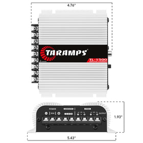 Taramp's TL 1500 connected to a subwoofer demonstrating dedicated bass channel benefit