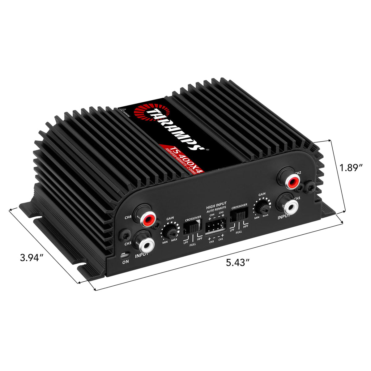 Taramp's TS 400x4 RCA inputs support standard head units and upgrades