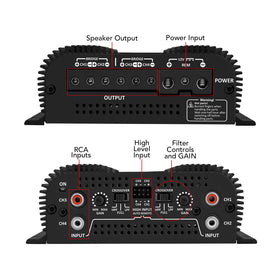 Taramp's TS 800x4 dimensions label provides quick reference during setup.