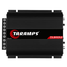 Taramp's TS 800x4 front view shows 800W RMS power for robust car sound.