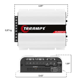 Taramp's TS 800x4 RCA and high-level inputs: versatile system wiring.