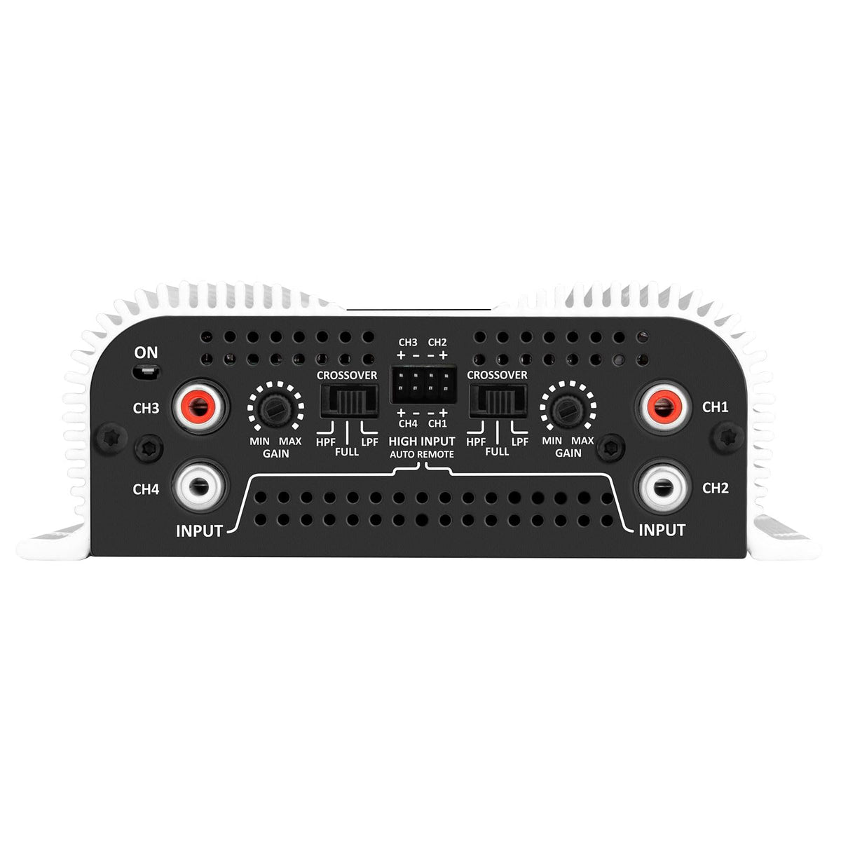 Taramp's TS 1200x4 RCA input close-up for quick system integration.