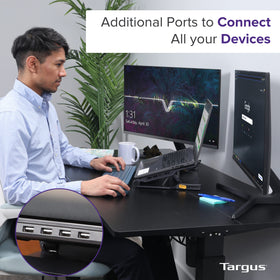 Targus Chill Mat Plus 4-port hub in action powering devices.