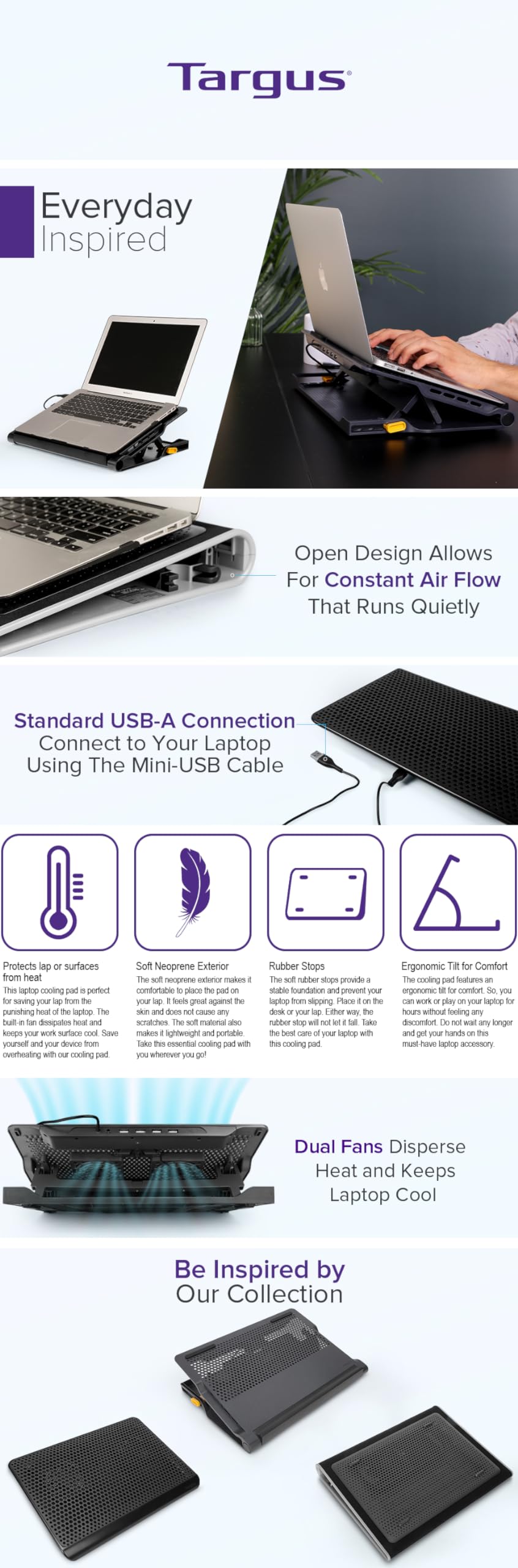 Targus Chill Mat Plus portable desk setup for on-the-go work.