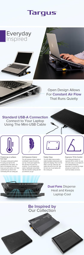 Targus Chill Mat Plus portable desk setup for on-the-go work.