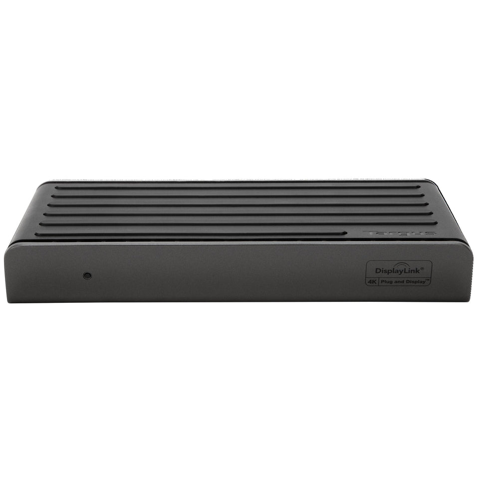 Targus DOCK180USZ dual 4K setup connects two displays for expanded workspaces.