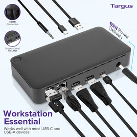 Targus Dock310USZ two-HDMI output delivering crisp 4K video.