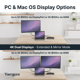 Targus DOCK570USZ 100W-PD delivers laptop charging during intensive tasks.