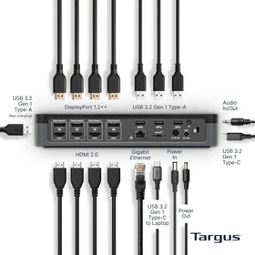 Targus DOCK570USZ ports-and-peripherals setup supports fast data transfer.