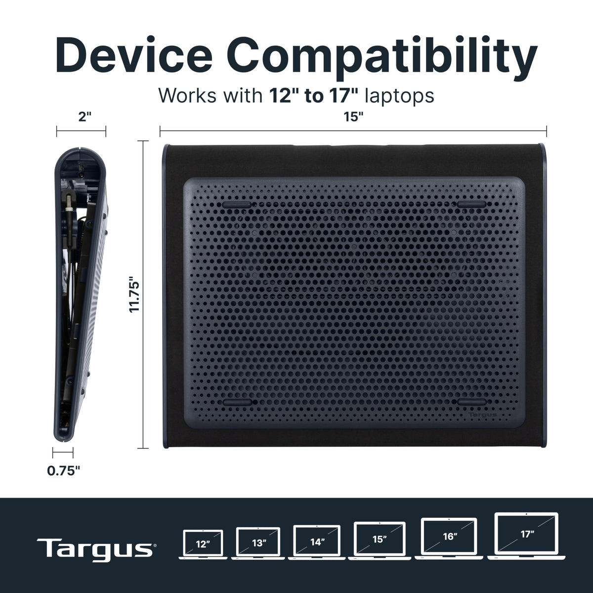 Targus Chill Mat with laptop on a user’s lap showing ergonomic comfort