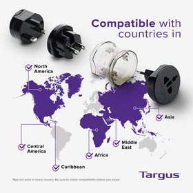 Durable polycarbonate body of the Targus adapter withstands travel wear.
