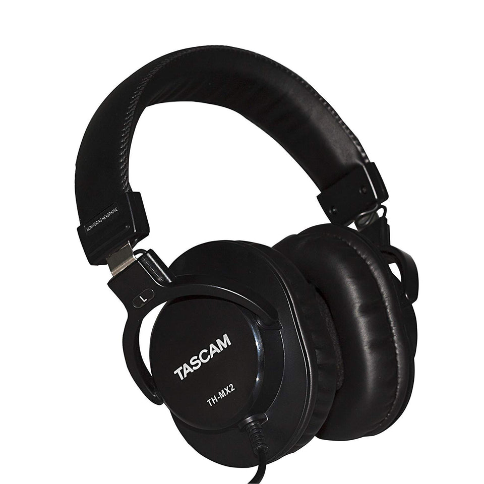 Tascam TH-MX2 front view showing closed-back design and durable frame for reliable monitoring