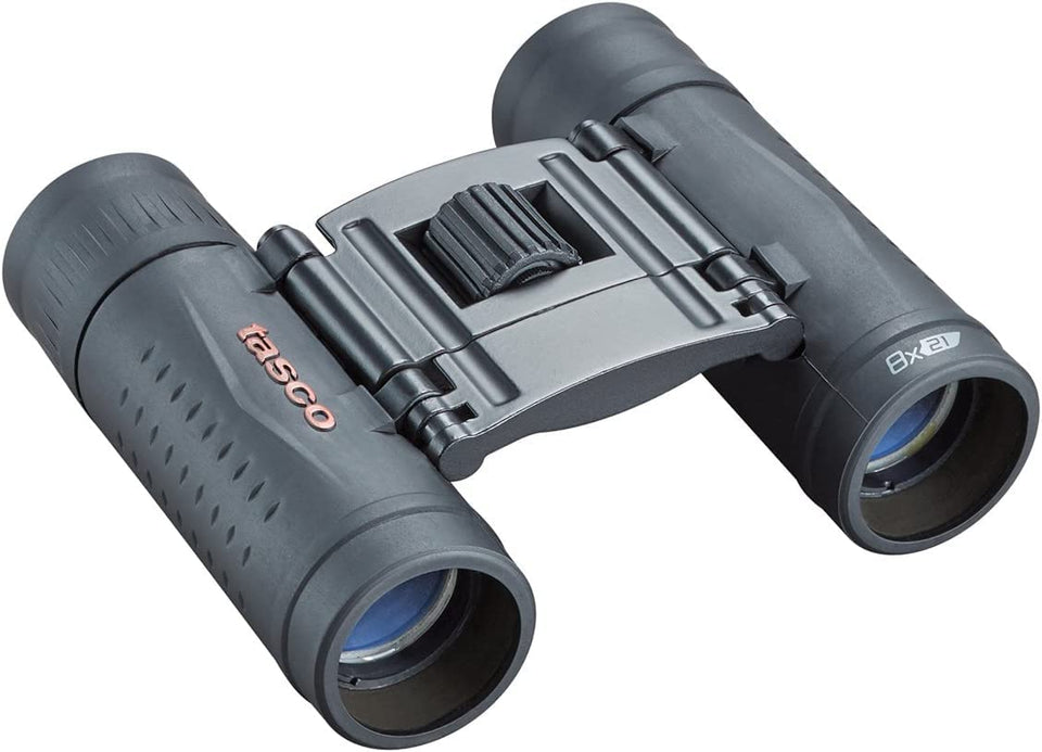 Tasco 165821 Essentials binoculars lens close-up for sharp outdoor viewing
