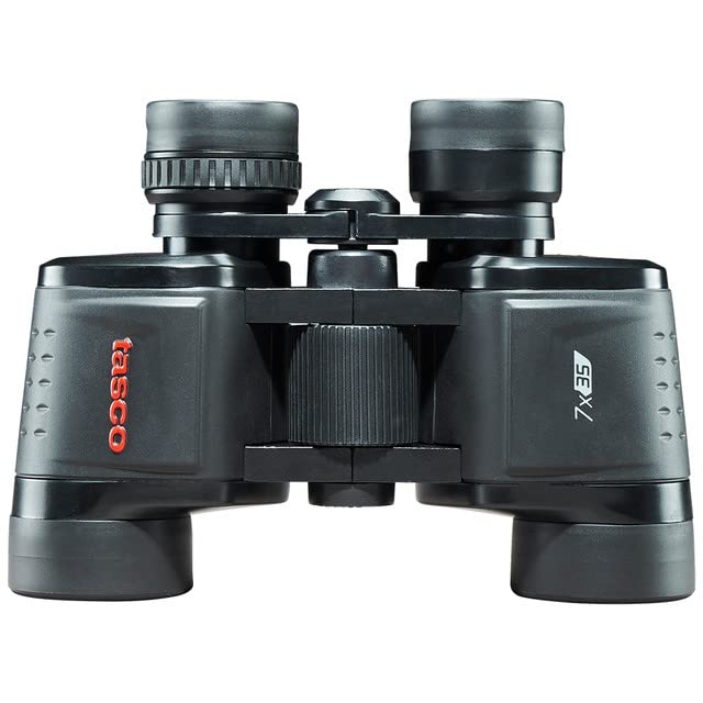 TASCO close-up of multi-coated lens glass showing improved contrast and brightness