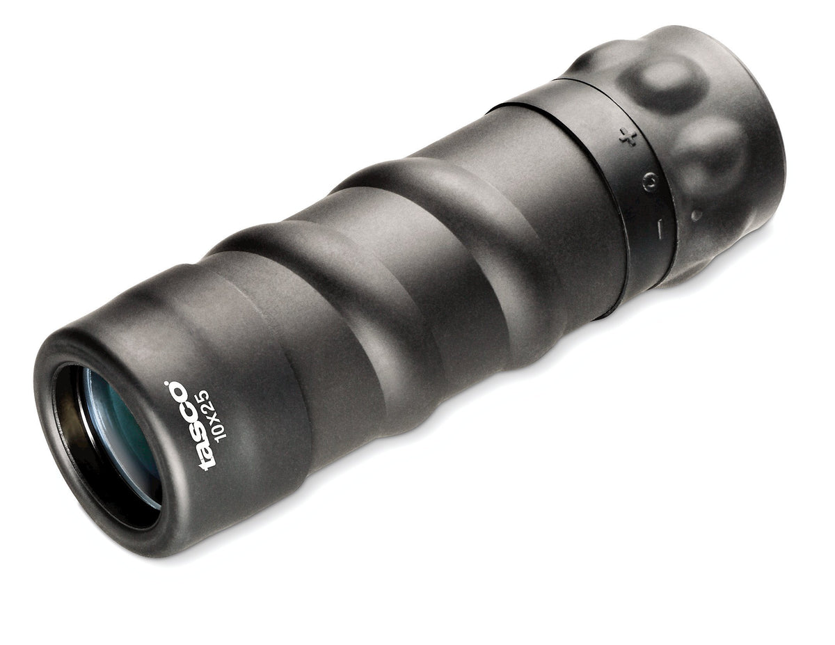 Tasco Essentials monocular 10x25 compact roof prism for quick, clear outdoor viewing on the go