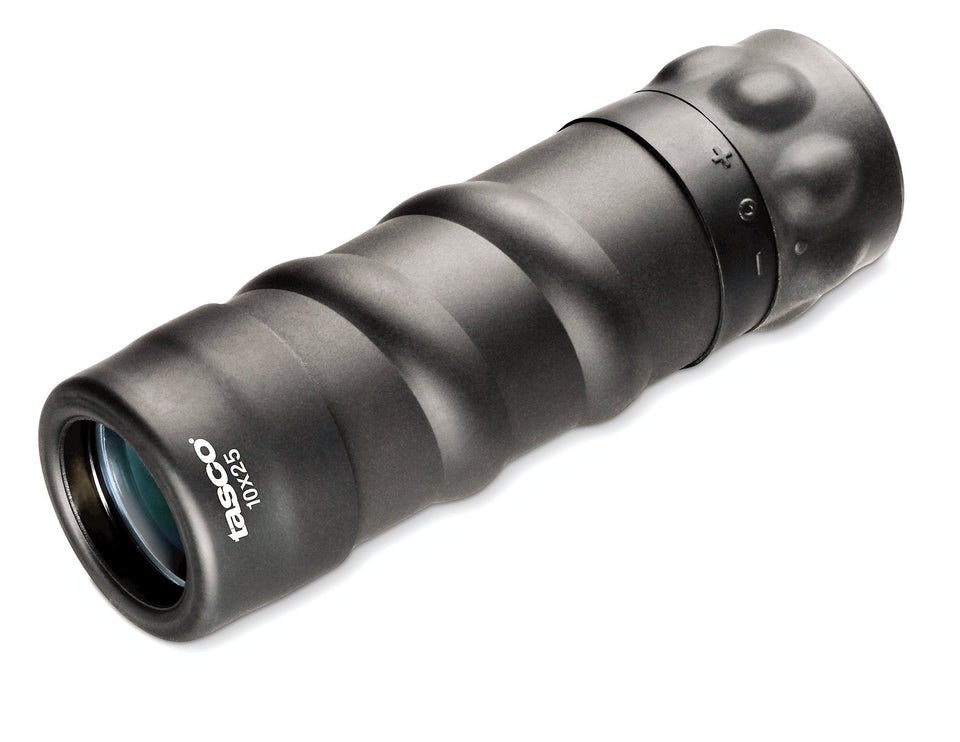 Tasco Essentials monocular 10x25 compact roof prism for quick, clear outdoor viewing on the go