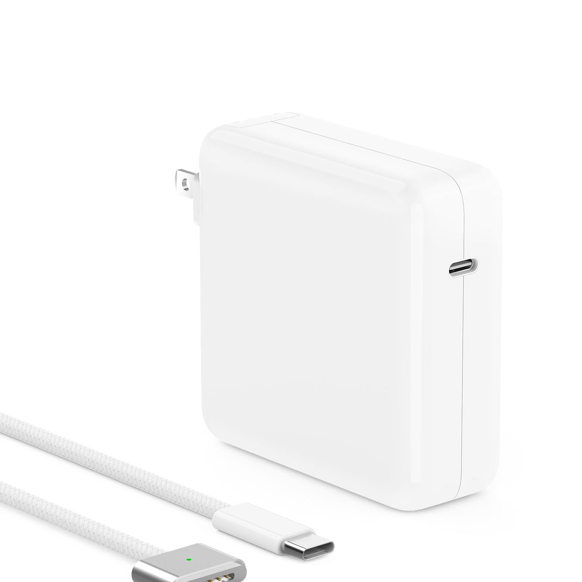 T ATHINK front view of 140W charger showing compact design and ports, fast reliable power