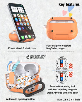 TATOFY AirPods Pro 3 case with detachable lanyard for portability.