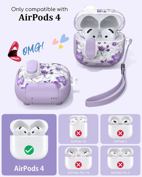 Tatofy AirPods 4 case demonstrates MagSafe alignment for easy wireless charging.