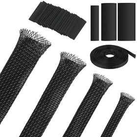 Tatuo braided cable sleeve expandable display keeps TV cables organized