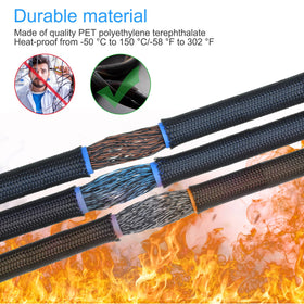 Tatuo durable PET braided sleeve resisting wear and fraying