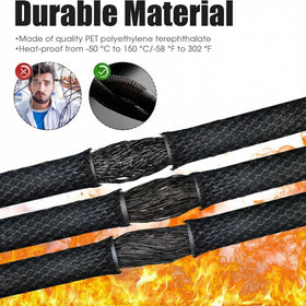 Tatuo heat-shrink tubing pieces displayed with protected cable ends and strain relief