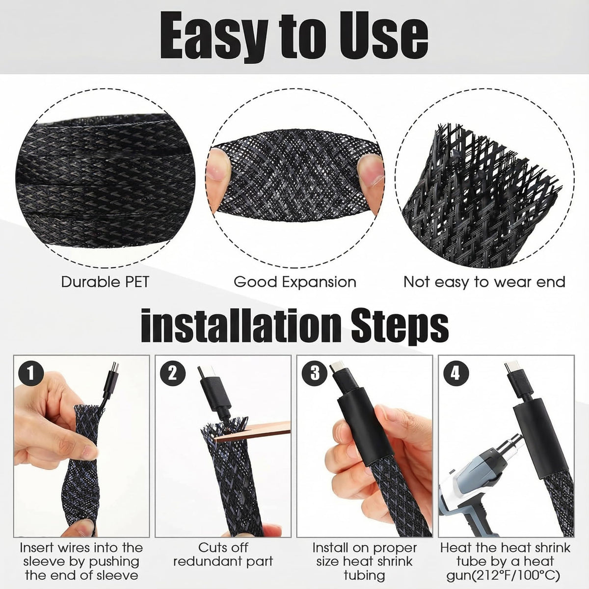 Tatuo sleeve in use behind television keeping cords organized and easy to access