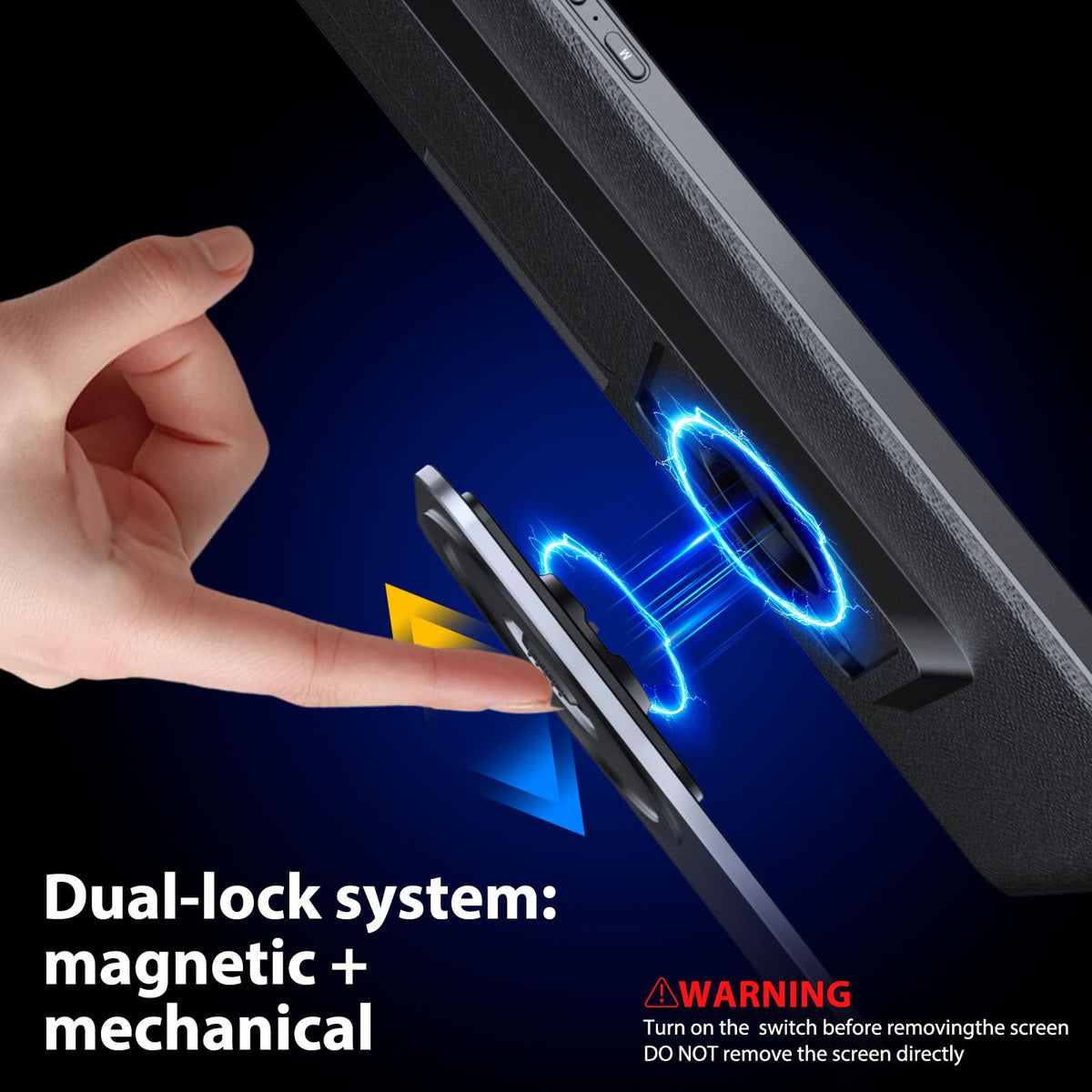 Tauvian ergonomic 226-degree hinge enables flexible positioning.