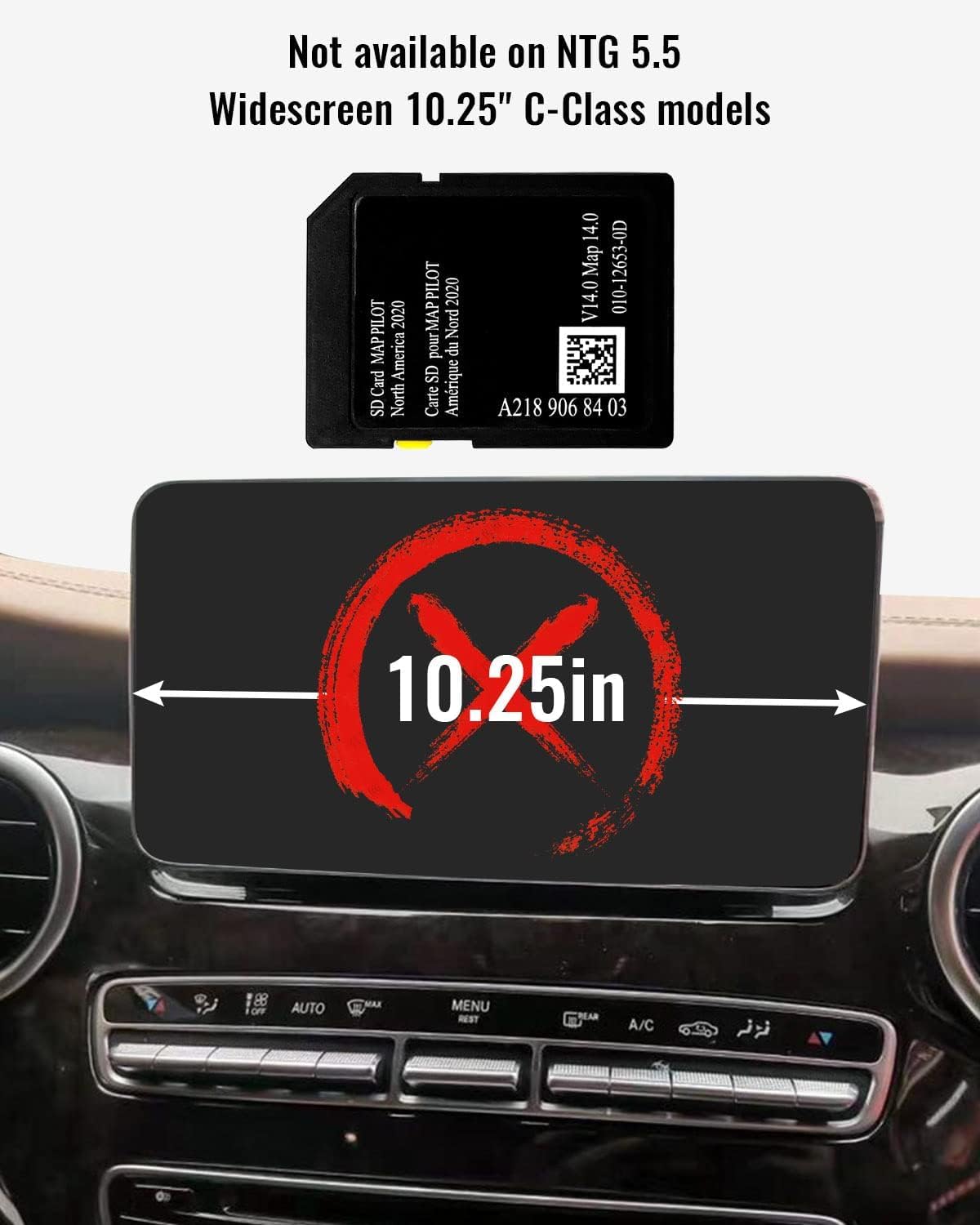 Tavaski Navigation SD Card installation guide showing simple plug-and-play steps.