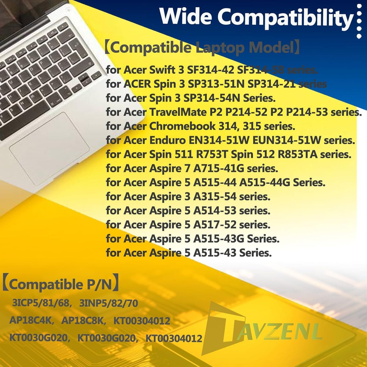 TAVZENL AP18C4K packaging and certifications (CE, FCC, RoHS)