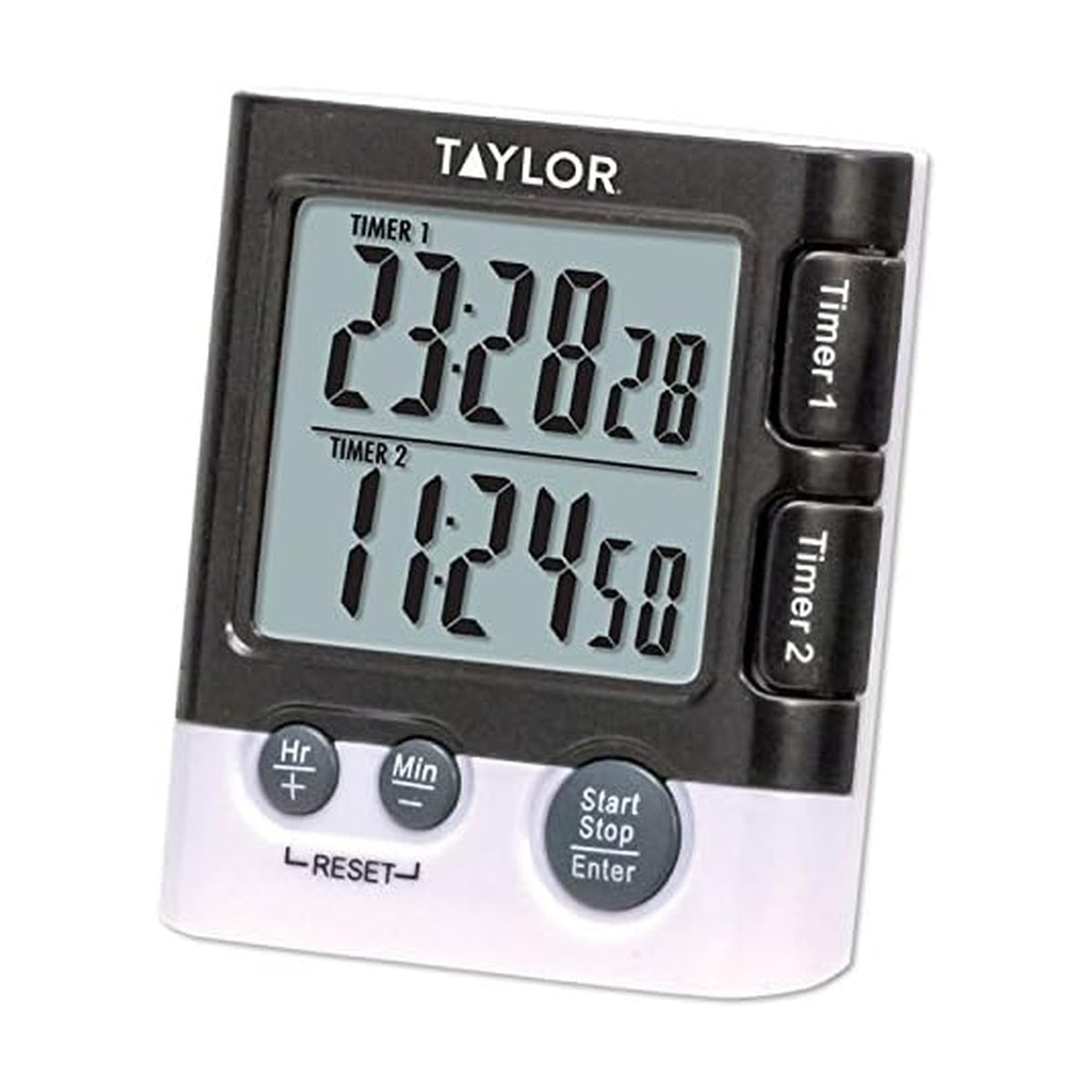 Taylor Dual Event Timer front view showing dual countdown for precise kitchen timing