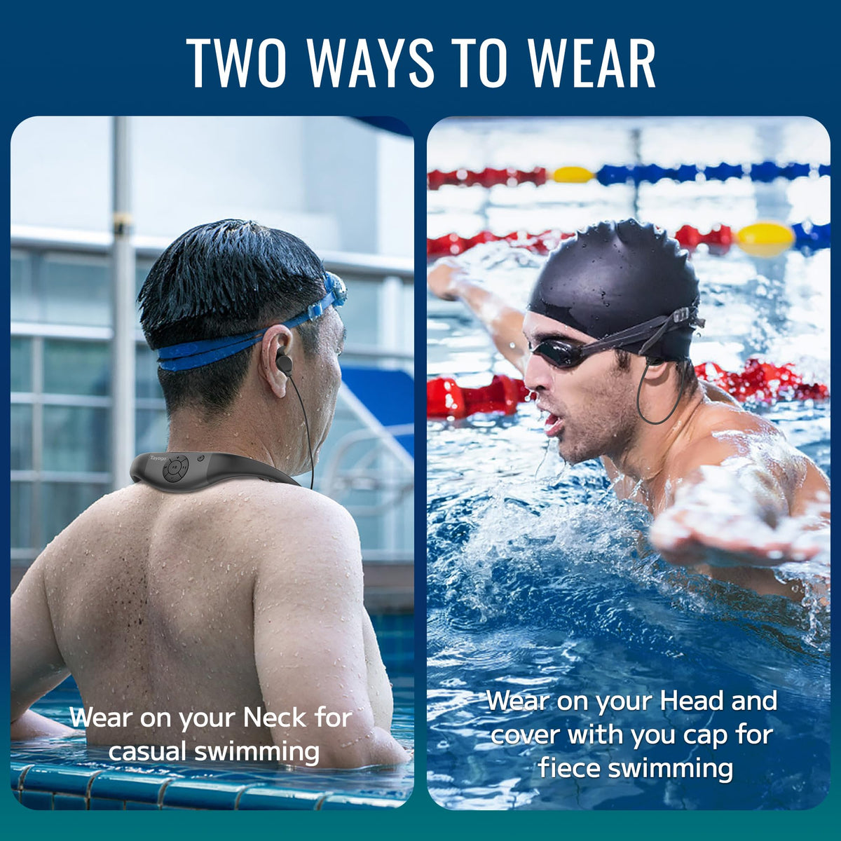 Tayogo AquaSound Pro W18 8-hour battery supports long training sessions.