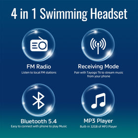 Tayogo AquaSound Pro W18 Bluetooth 5.4 above-water connectivity for poolside audio.