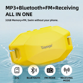 Tayogo ROCK PRO W24 worn under a swim cap illustrating secure fit and comfort