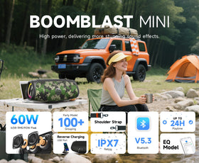 TAZATA BoomBlast Mini emergency power bank keeps devices charged on trail.