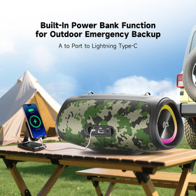 TAZATA BoomBlast Mini portable strap enables easy, hands-free carrying.