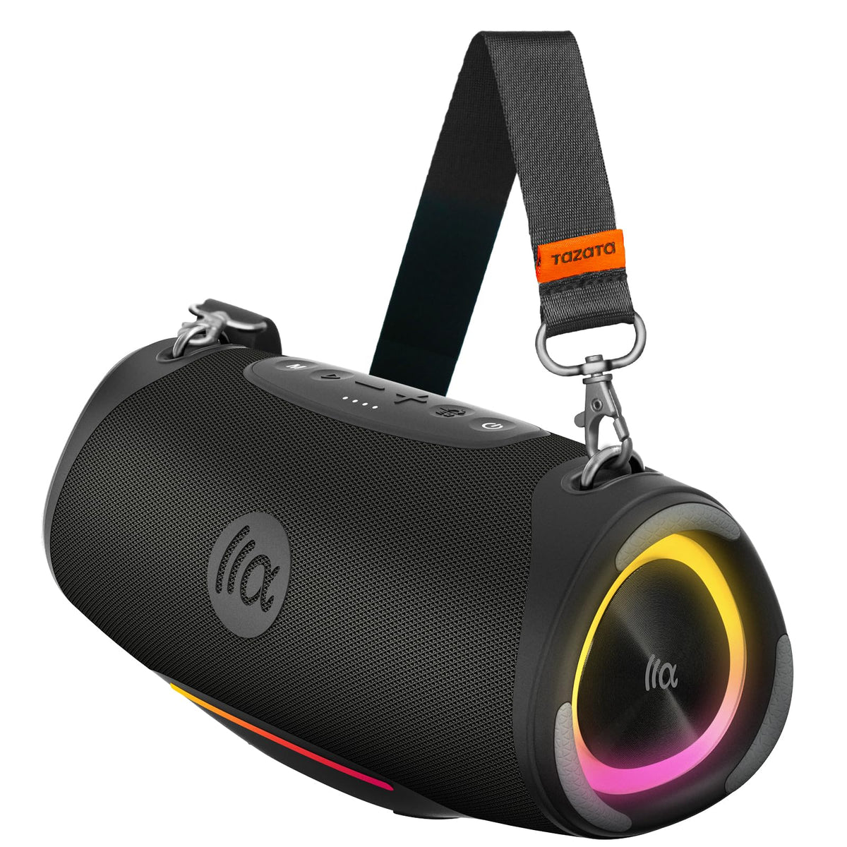 TAZATA BoomBlaster Pro peak power ideal for outdoor parties.