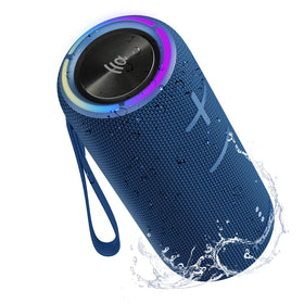 TAZATA speaker front view showing compact design and crisp sound benefit